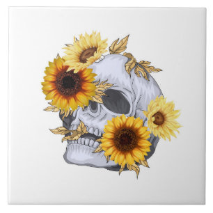 GOLDEN BLOOM SKULL FLIESE
