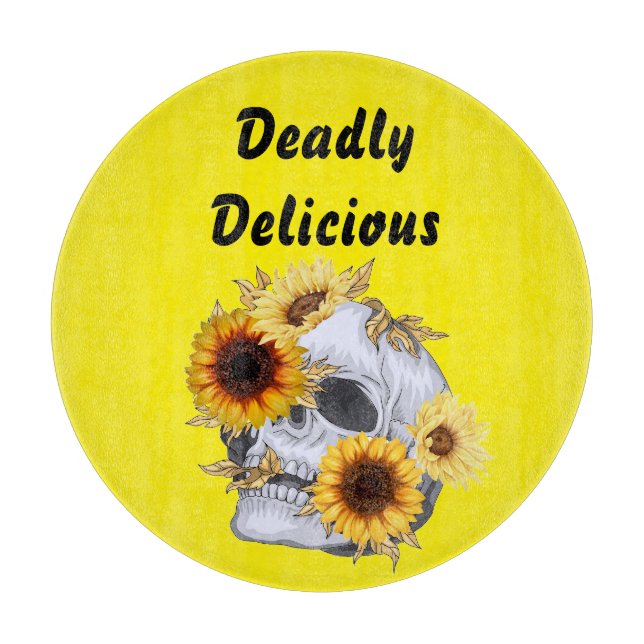 GOLDEN BLOOM SKULL SCHNEIDEBRETT (Vorderseite)