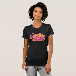 Golden-Bloom-Strauß - Thread-Art-Stil T-Shirt