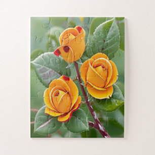 Golden Bloom Trio Gelbe Rose Botanisch