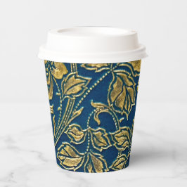 Golden Blossom Elegante Papiertasse Pappbecher