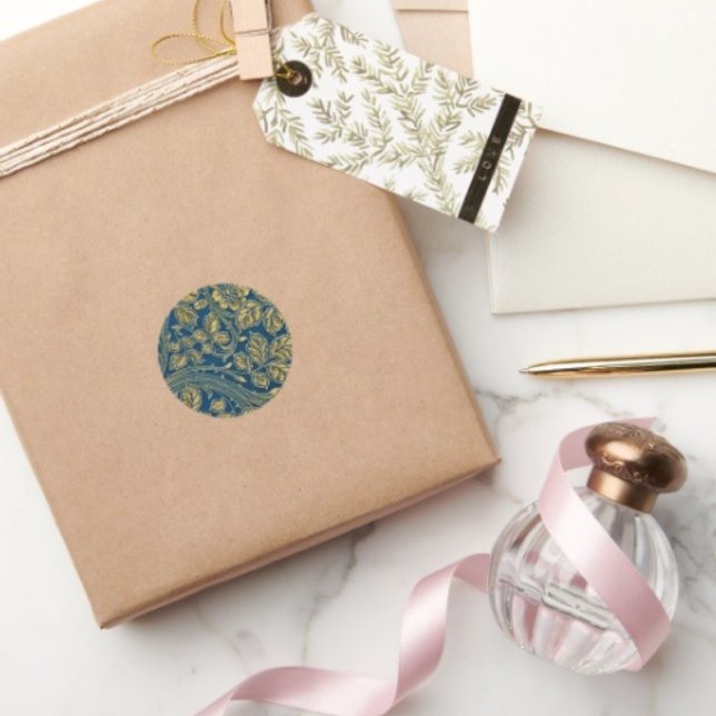 Golden Blossom Runder Aufkleber (Von Creator hochgeladen)