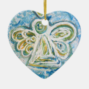 Golden Blue Angel Kunst, Dichtung und Musik Keramikornament
