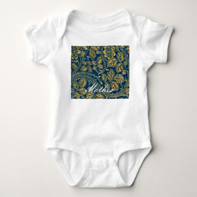 Golden Blue Baby Strampler (Vorderseite)