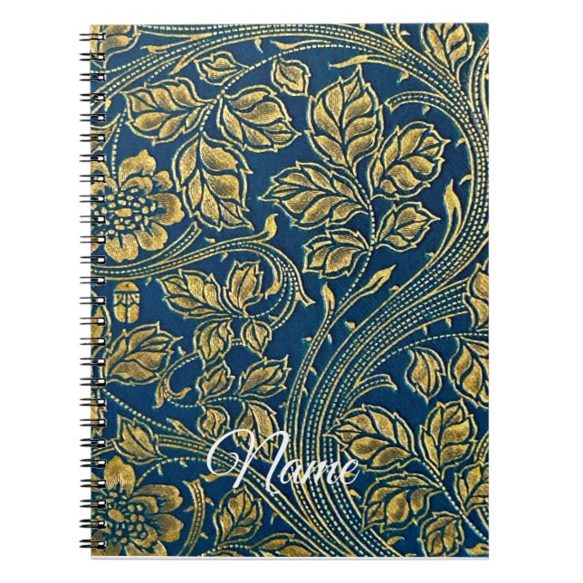 Golden Blue Elegance Notizblock (Vorderseite)
