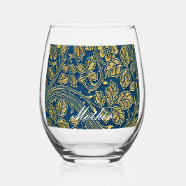 Golden Blue Elegante Trinkbehälter Set Weinglas Ohne Stiel