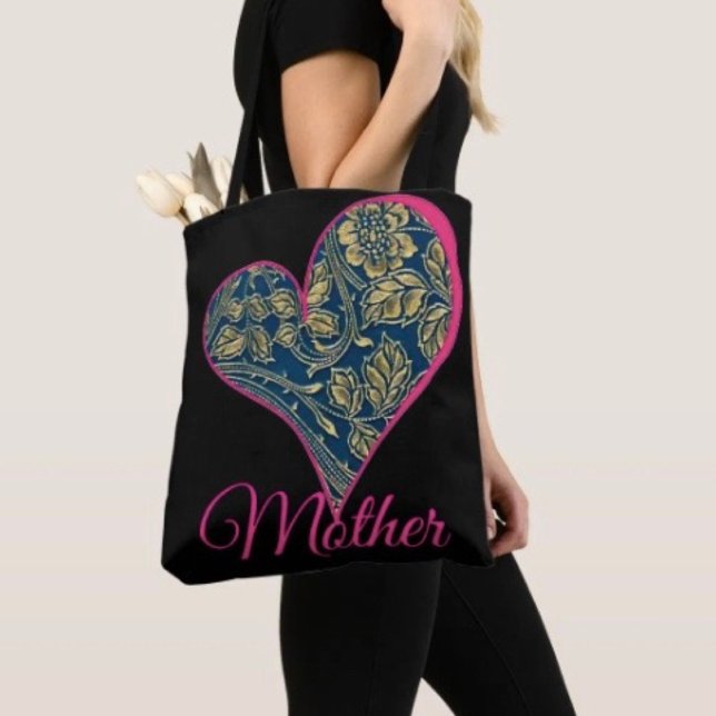 Golden Blue Eleganz  Tasche (Chic tote bag for Mom—perfect for errands, shopping, and showing love this Mother’s Day.
)