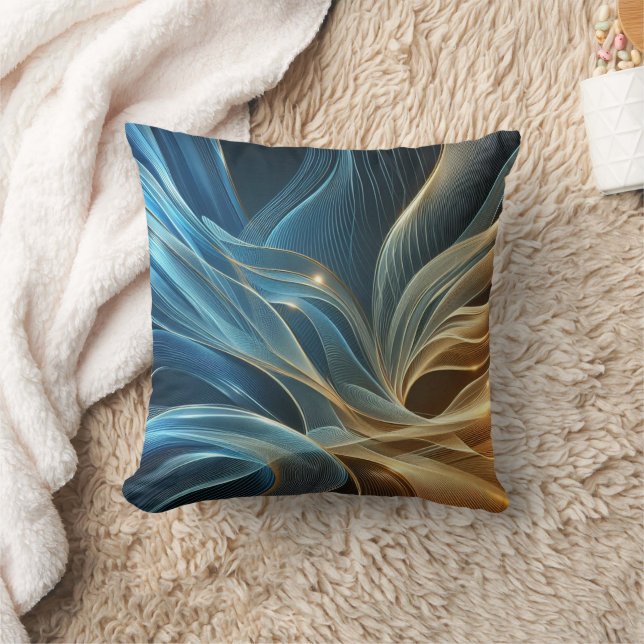 Golden Blue Kissen (Decke)