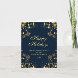 Golden Blue Weihnachts-Ornament Firmengrüße Feiertagskarte