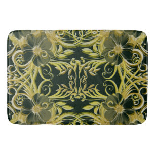 golden, Blume, Fantasie, elegant, Muster, subtil, Badematte