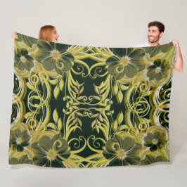 golden, Blume, Fantasie, elegant, mustergültig, su Fleecedecke