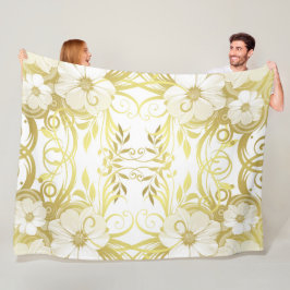 golden, Blume, Fantasie, elegant, mustergültig, su Fleecedecke