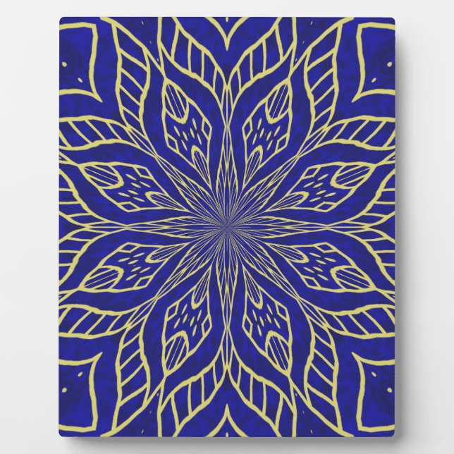 Golden Blume Mandala Fotoplatte (Vorderseite)