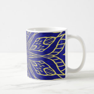 Golden Blume Mandala Kaffeetasse