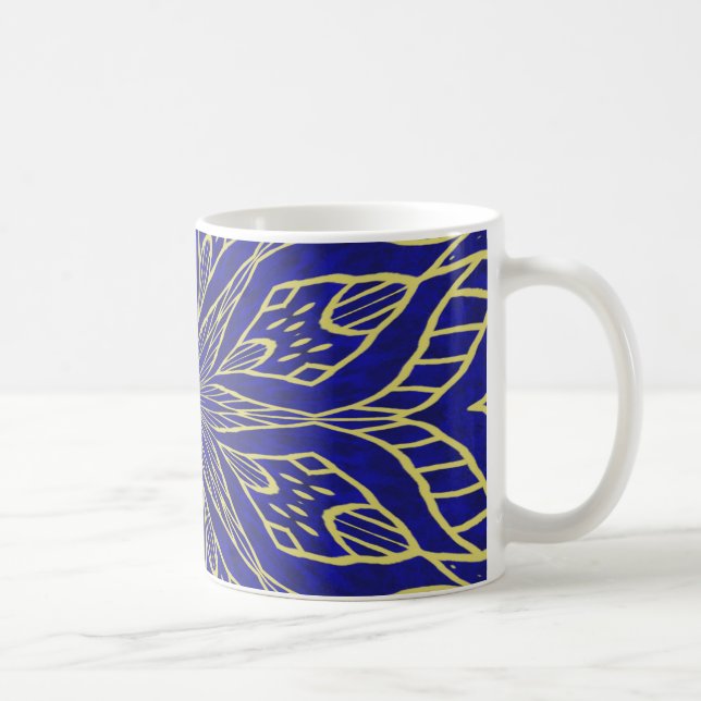 Golden Blume Mandala Kaffeetasse (Rechts)