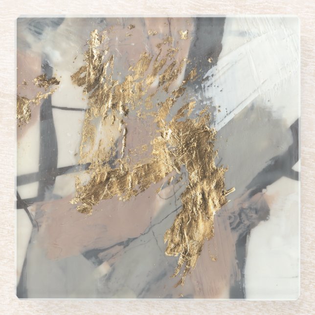 Golden Blush Glasuntersetzer (Vorderseite)