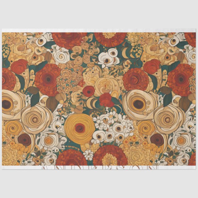 Golden Boho Garden Seidenpapier (Vorderseite)