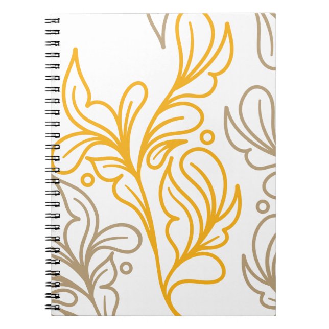 Golden Boho Leaf Design Notizblock (Vorderseite)