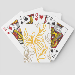 Golden Boho Leaf Design Spielkarten