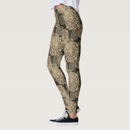 Golden Boho Mandalases Leggings