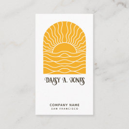 Golden Boho Sunrise Business Card Visitenkarte