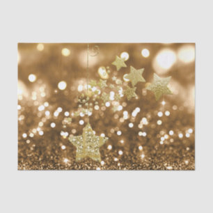 Golden Bokeh Imitats Glitzer & Stars Seidenpapier