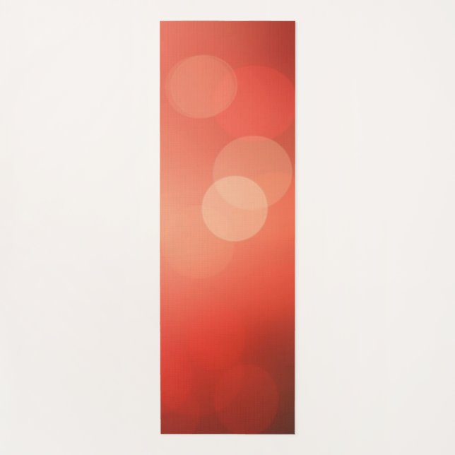 Golden Bokeh über Orange Red Yogamatte (Vorderseite)