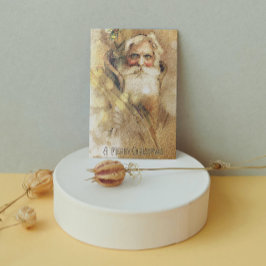 Golden Bokeh Vintag Santa Claus