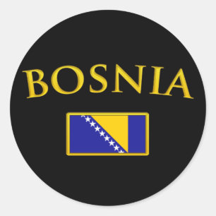 Golden Bosnien Runder Aufkleber