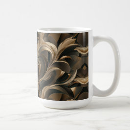 Golden Botanical Flow Elegant Kaffeetasse