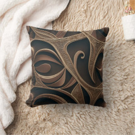 Golden Botanical Flow Elegant Kissen