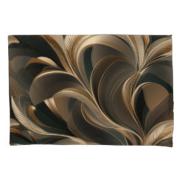 Golden Botanical Flow Elegant   Kissenbezug