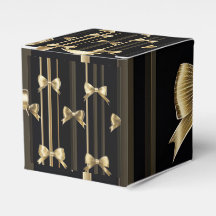 Golden Bow Decorative Box