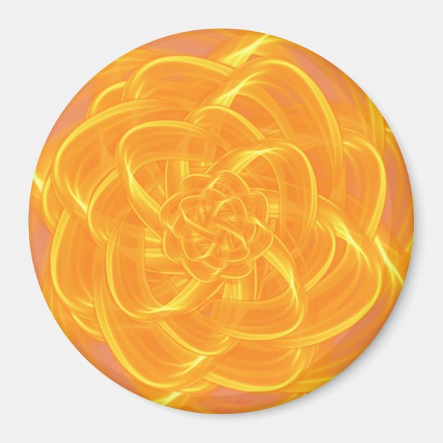 Golden Bow von Power Blume Magnet (Vorne)