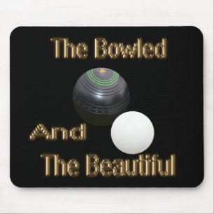 Golden Bowled Beautiful Lawn Bowls Design, Mousepad