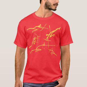Golden Bowmen Minimalistisch Paläolithische Höhle T-Shirt