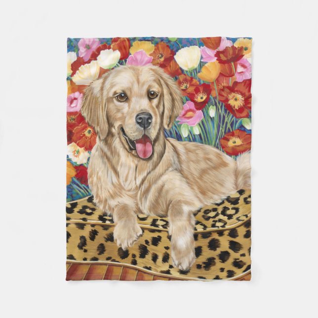 Golden Boy Retriever Fleecedecke (Vorderseite)