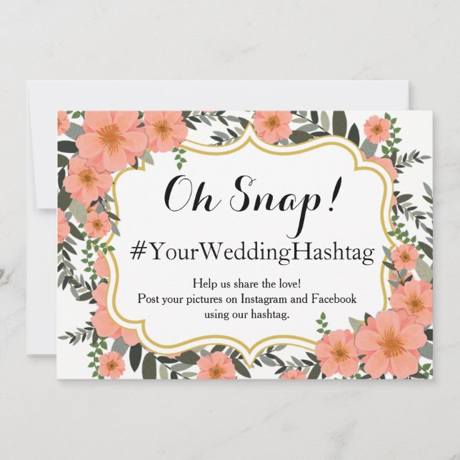 Golden Bracket Wedding Hashtag (Vorderseite)