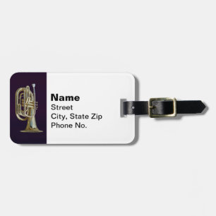 Golden Brass Euphonium Gepäckanhänger