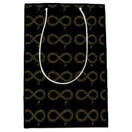 Golden Brass Infinity Hearts Mittlere Geschenktüte
