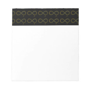 Golden Brass Infinity Hearts Notizblock