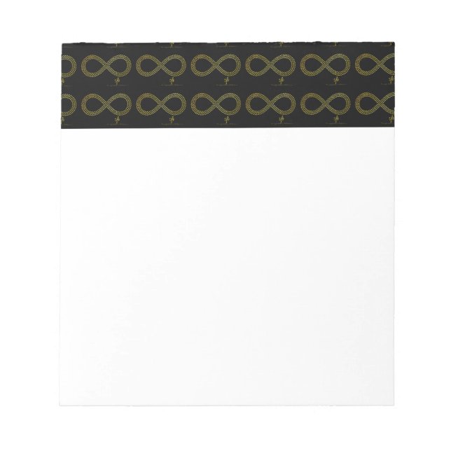 Golden Brass Infinity Hearts Notizblock (Vorderseite)
