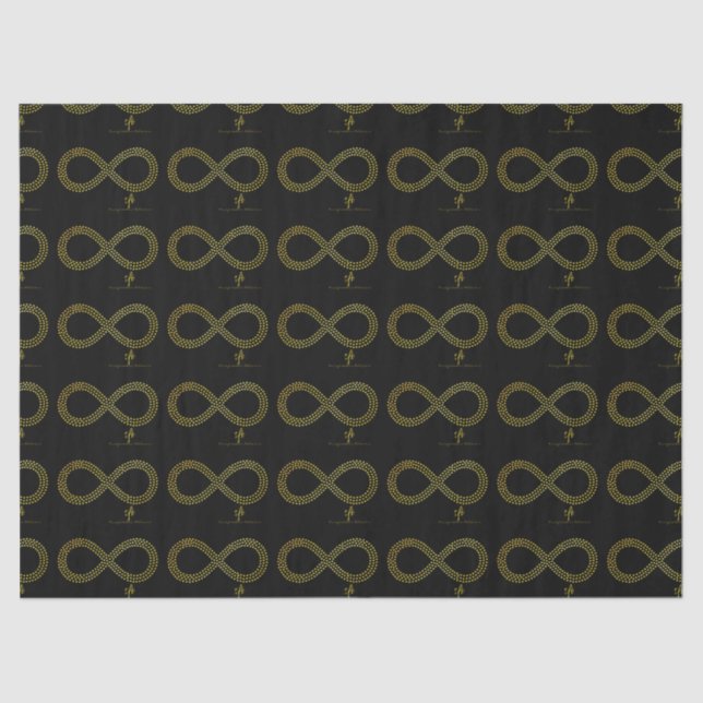 Golden Brass Infinity Hearts Seidenpapier (Vorderseite)