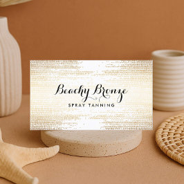 Golden Bronze Confetti Dots Visitenkarte