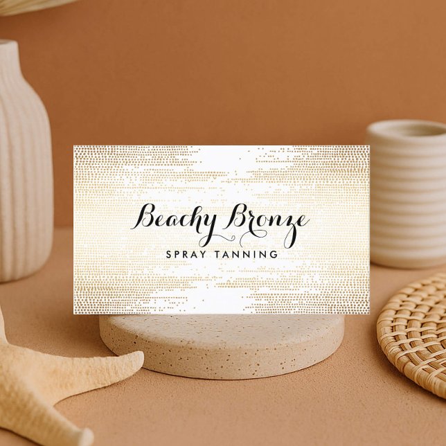 Golden Bronze Confetti Dots Visitenkarte (Von Creator hochgeladen)