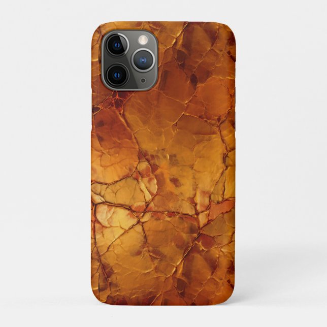 Golden Brown Cracked Textures Case-Mate iPhone Hülle (Rückseite)