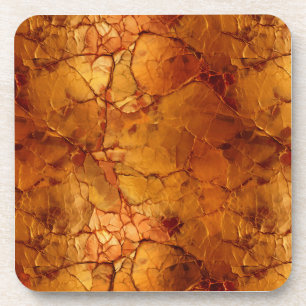 Golden Brown Cracked Textures Getränkeuntersetzer