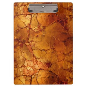 Golden Brown Cracked Textures Klemmbrett