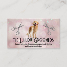 Golden Brown Dog | Schere | Bokeh Visitenkarte