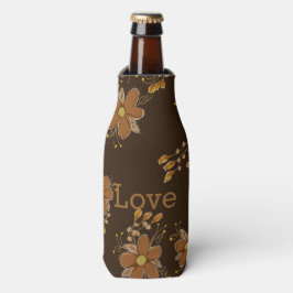 Golden Brown Floral Flasche Schlauch Flaschenkühler